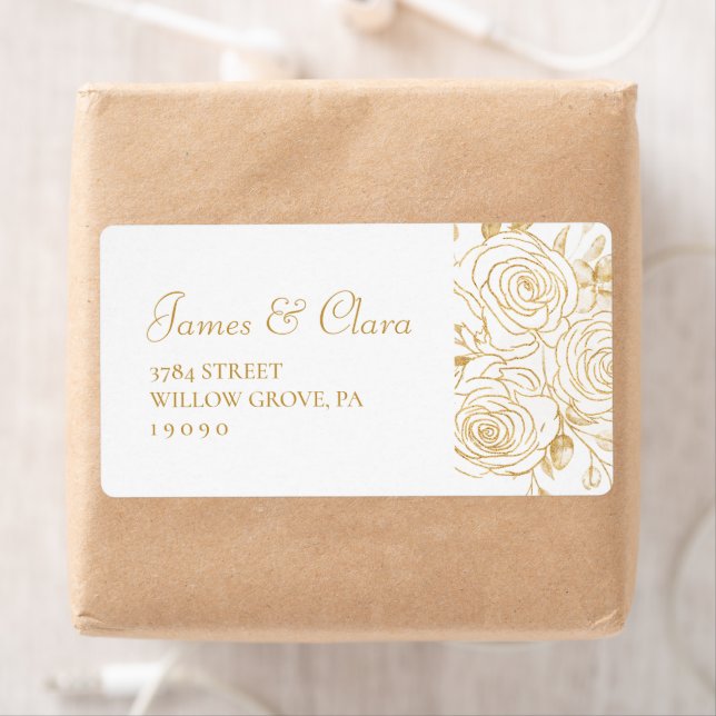 Étiquette Fleurs GILDED (En situation)