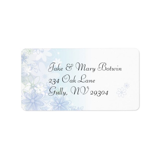 Étiquette fleurs illustratives (Devant)