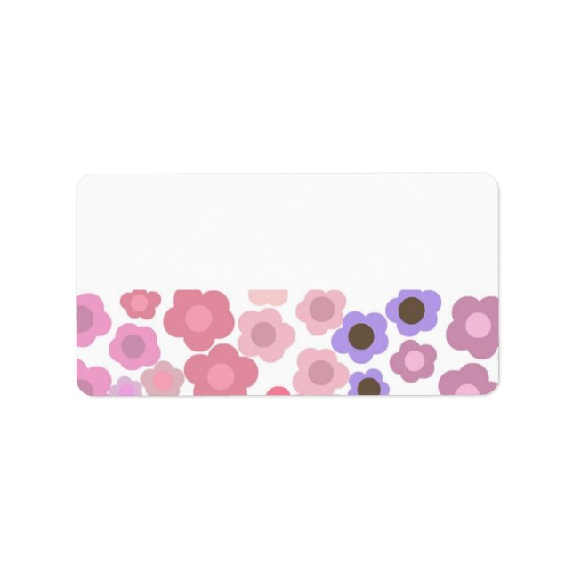 Étiquette Fleurs modernes (Devant)