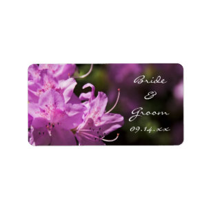 Étiquette Fleurs Rhododendron Rose Mariage Favor Tags
