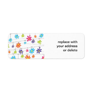 Étiquette Fleurs suspendues à une ligne