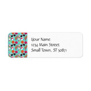 Étiquette Flip Flops Plage Lunettes de soleil Beach Ball Tur