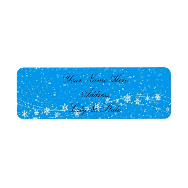 Étiquette Flocon de neige (Devant)
