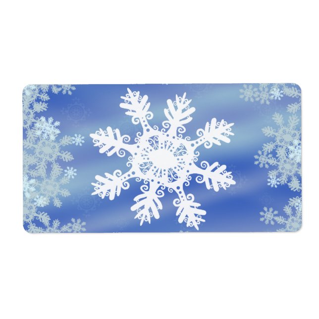 Étiquette Flocon de neige (Devant)