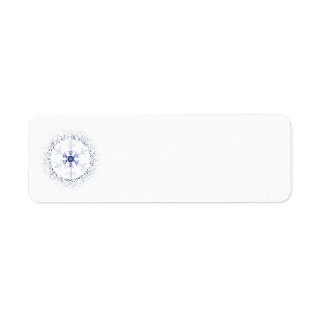 Étiquette Flocon de neige rond (Devant)