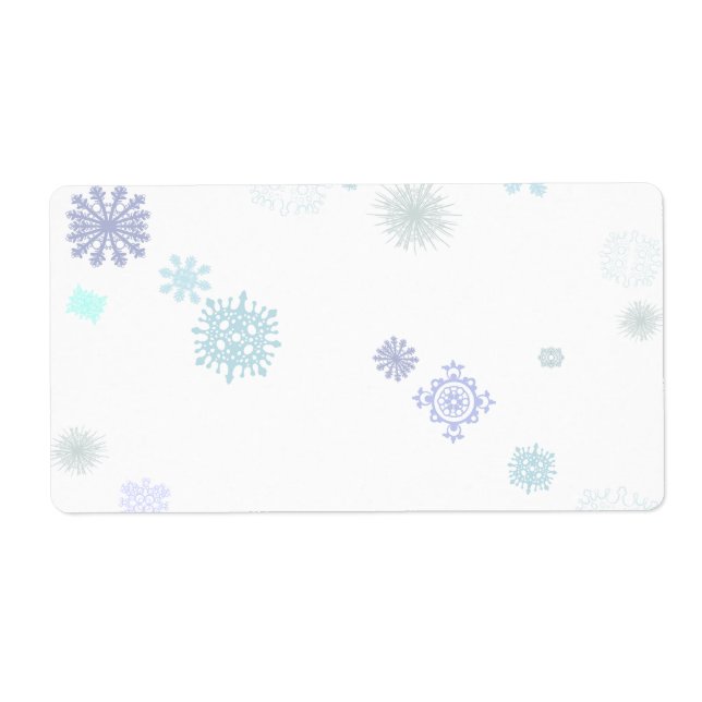 Étiquette Flocons de neige pâles (Devant)