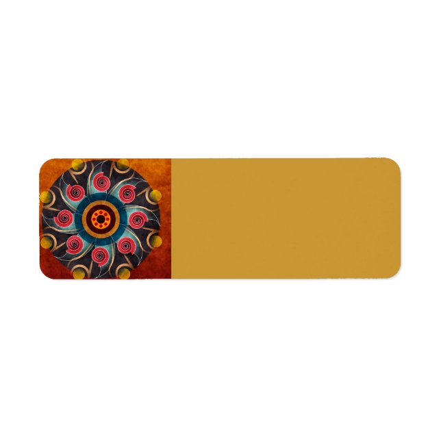 Étiquette Floral Color Abstrait Vector Art (Devant)