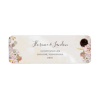 Floral flush moderne | Adresse de retour de l'aqua