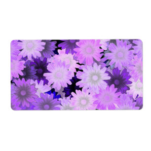 Étiquette Floral mauve
