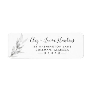 Étiquette Floral Return Address Label
