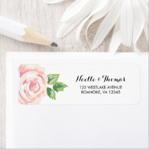 Étiquette Floral Rose vintage