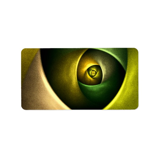 Étiquette Flore verte Florale moderne Art Abstrait Motif #23 (Devant)