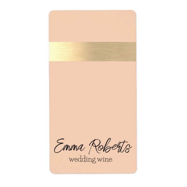 Étiquette Florence Gold Foil Rustique Faux (Devant)
