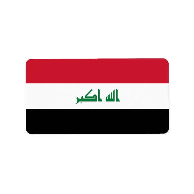 Étiquette Flot d'Iraq (Devant)