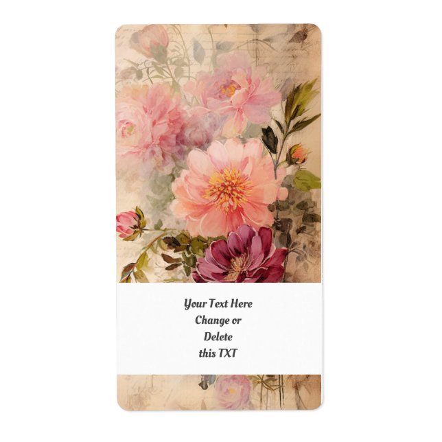 Étiquette Flower Garden 403c Rustic Rose (Devant)