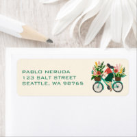 Flower Girl Bicycle Cute CUSTOM Adresse postale