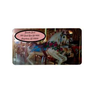 Étiquette Foire carnavalesque Carrousel Cheval Merry-Go-Roun