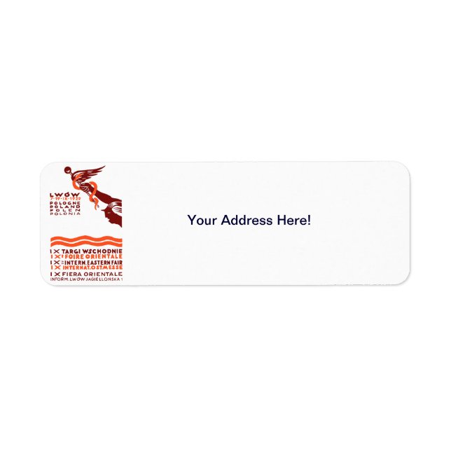 Étiquette Foire internationale de l'Est de Lwow 1929 (Devant)