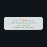 Étiquette Folk Christmas Cheer<br><div class="desc">Scandinavian folk style design features a fun,  colorful design.</div>