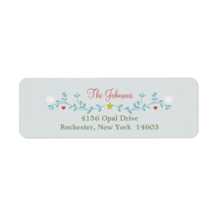 Étiquette Folk Christmas Cheer