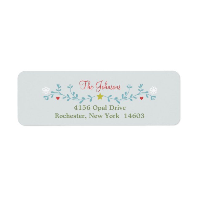 Étiquette Folk Christmas Cheer (Devant)