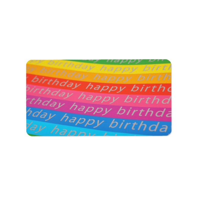 Étiquette Fond Joyeux Anniversaire (Devant)