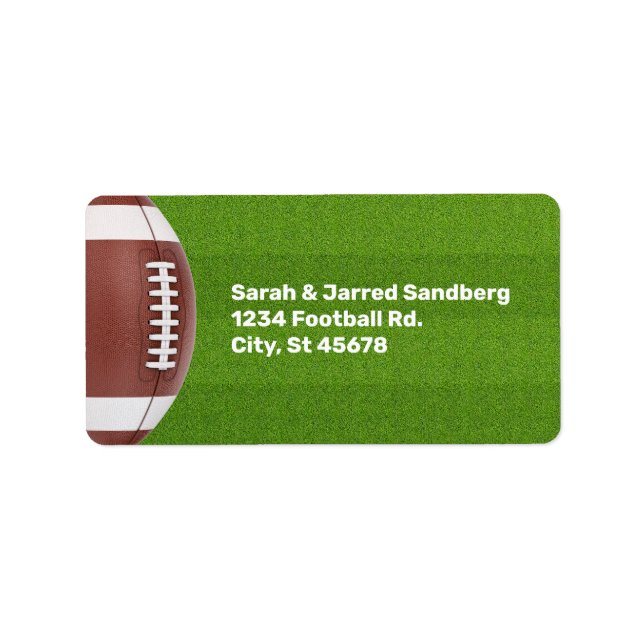 Étiquette Football Thème Bar Mitzvah (Devant)