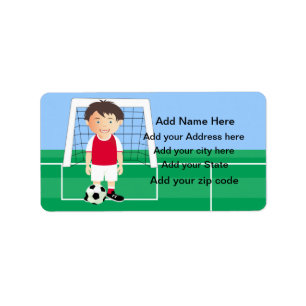 Étiquette Footballeur personnalisable