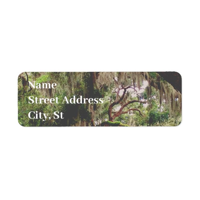 Étiquette Forest Tree Return Address Labels – Nature Theme (Devant)