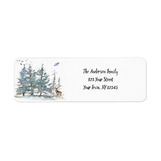 Étiquette Forest Woodland Pine Return Adresse :