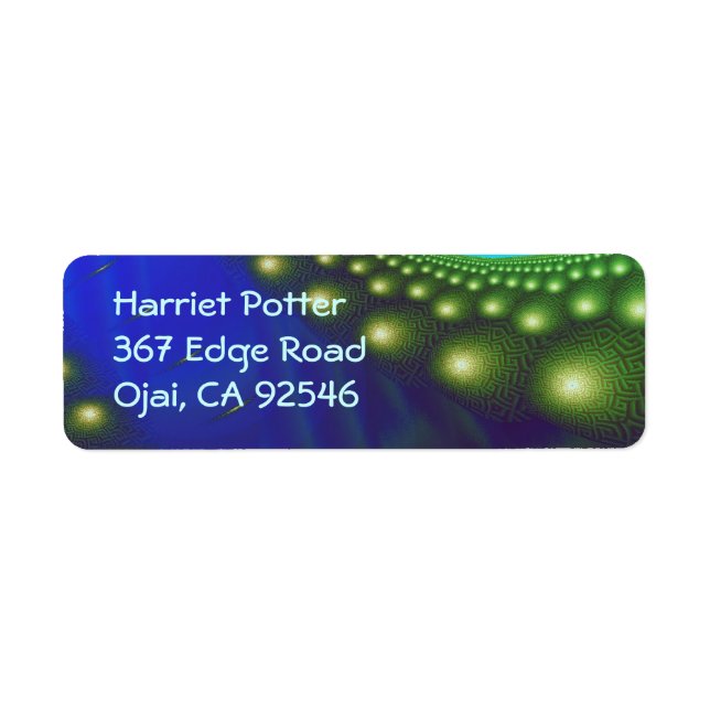 Étiquette Forêt céleste Nature Motif Art Abstrait (Devant)