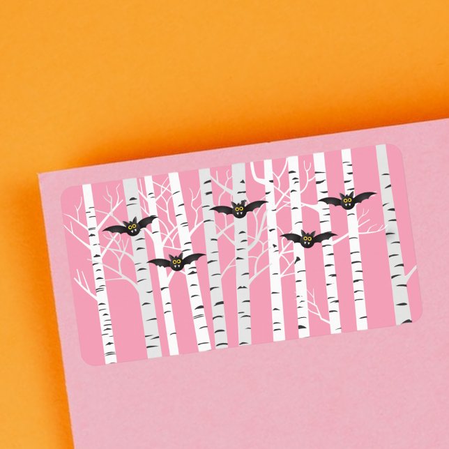 Étiquette Forêt de boucherie rose d'Halloween moderne (Créateur téléchargé)