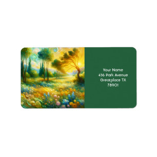 Étiquette Forêt de feuilles en colère mignonne Imaginaire