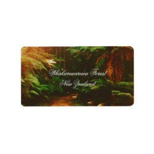 Étiquette Forêt de Whakarewarewa, Rotorua, Nouvelle-Zélande