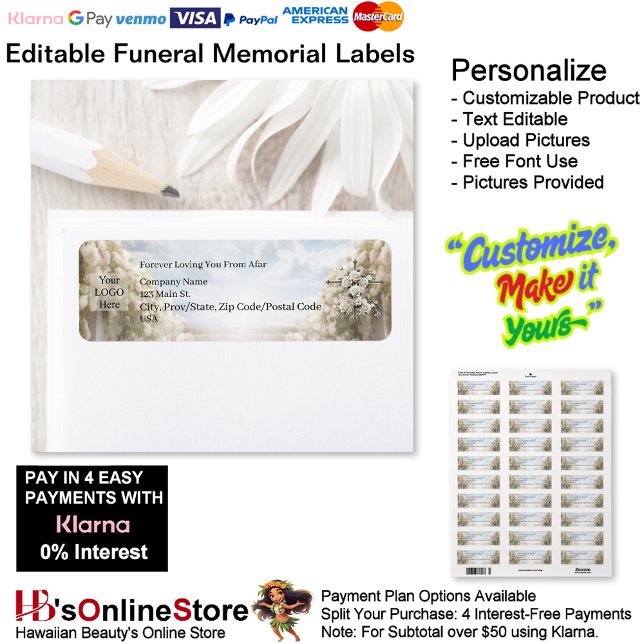 Étiquette Forever Loving You From Afar Funeral Memorial  (Forever Loving You From Afar Funeral Memorial Label.)