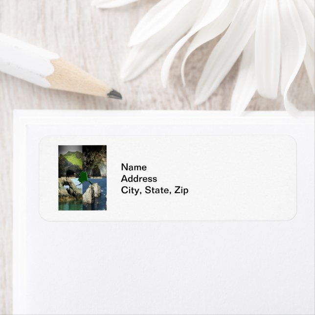 Étiquette Formations et grottes rocheuses en Alaska Collage (En situation)