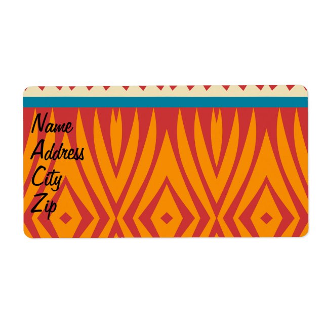 Étiquette Formes dans de rétros couleurs (Devant)