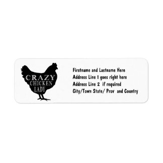 Étiquette Fou de poulets mignons Hen Graphisme