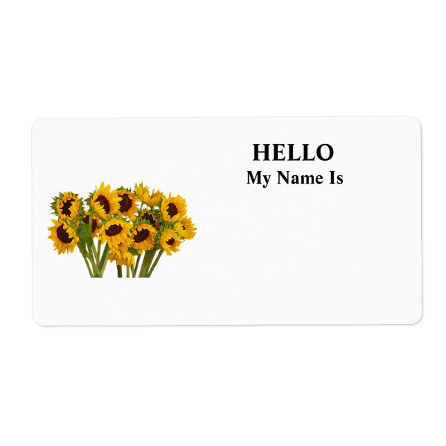 Étiquette Foule de tournesols (Devant)