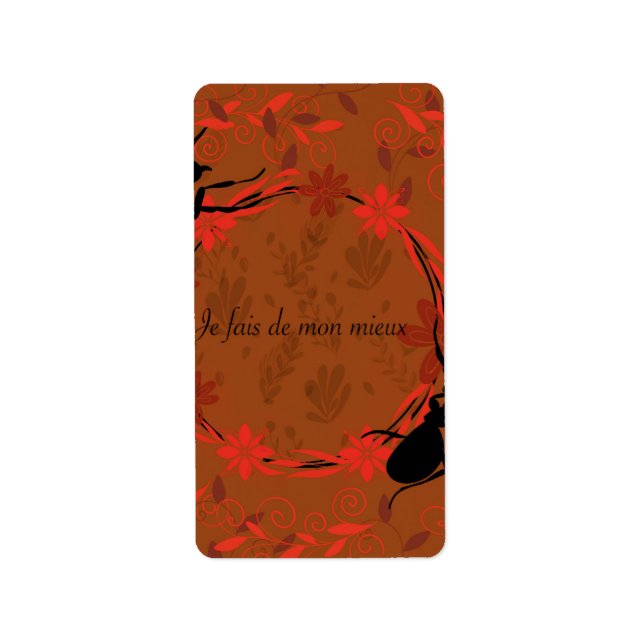 Étiquette fourmi, affirmation positive ,phrase inspirante (Devant)