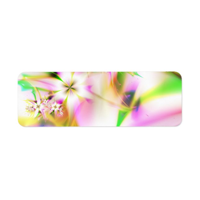 Étiquette fractal floral (Devant)