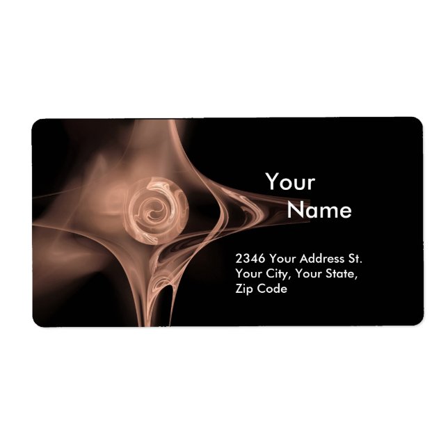 Étiquette FRACTAL ROSE 1 Brown clair rose noir (Devant)
