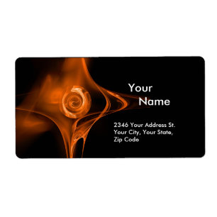 Étiquette FRACTAL ROSE 1 Red Brown Black