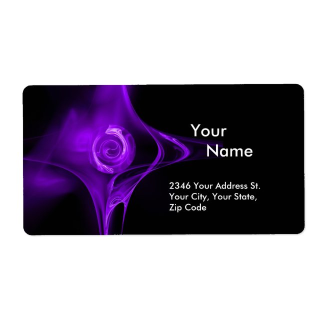 Étiquette FRACTAL ROSE 1 Violet violet noir (Devant)