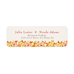 Étiquette Fraîcheur Citrus Foliage Mariage