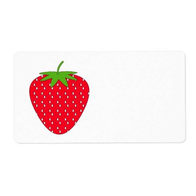 Étiquette Fraise rouge. (Devant)