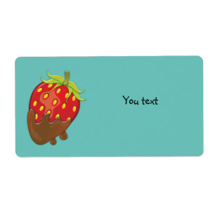 Étiquette Fraise trempée dans le chocolat