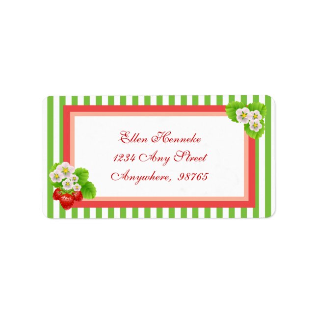 Étiquette Fraises (Devant)