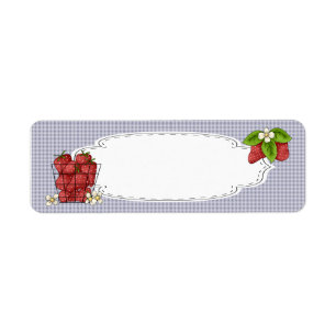 Étiquette Fraises mettant en boîte l'étiquette