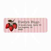 Fraises roses rouges tendance & Nom court rayures